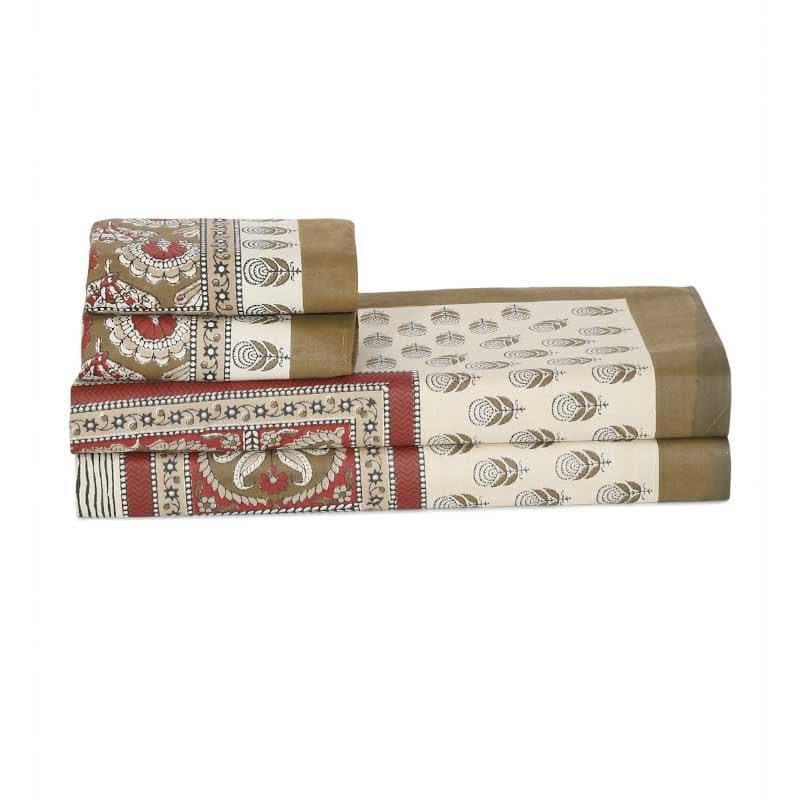 Buy Mosaic Dreams Bedsheet - Brown Bedsheets from Vaaree