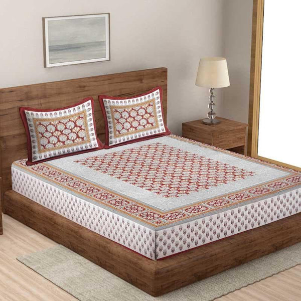 Buy Mosaic Dreams Bedsheet - Red Bedsheets from Vaaree