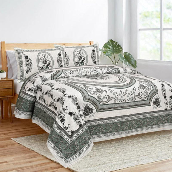 Buy Mridankhi Ethnic Bedsheet - Grey Bedsheets from Vaaree