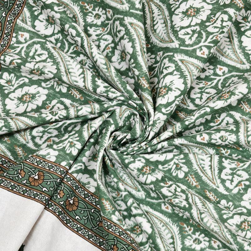 Buy Mridula Ethnic Printed Bedsheet - Green Bedsheets from Vaaree