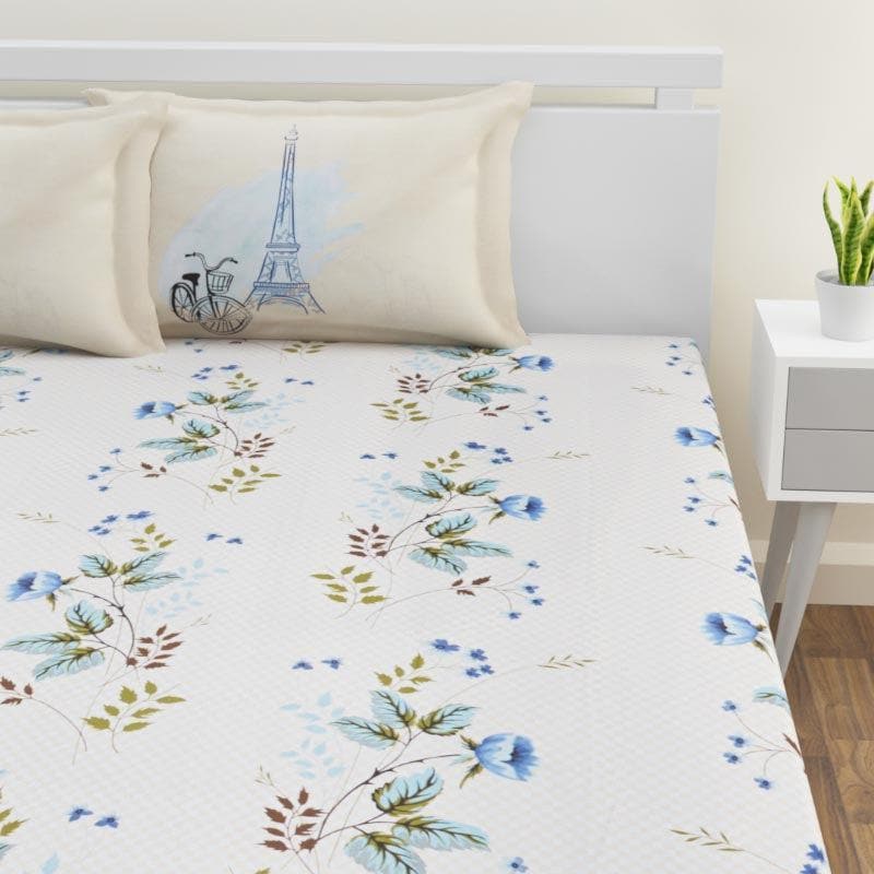 Buy Mritika Printed Bedsheet - Cream Bedsheets from Vaaree