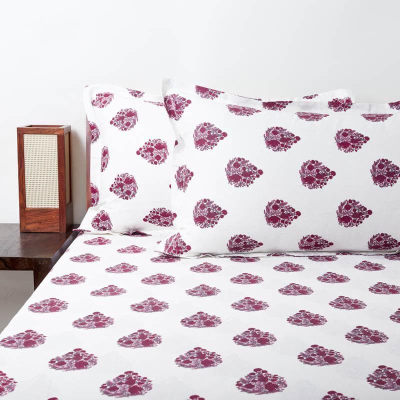 Buy Mudrish Printed Bedsheet - Pink Bedsheets from Vaaree