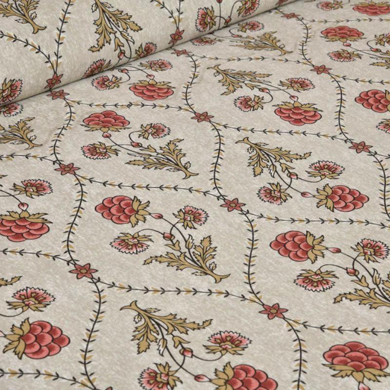 Buy Mughal Jaali Printed Bedsheet - Red & Beige Bedsheets from Vaaree