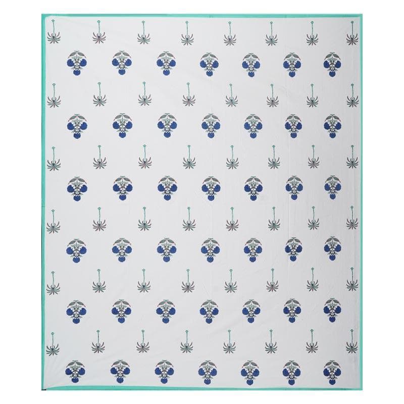 Bedsheets - Mughal Melody Bedsheet - Blue