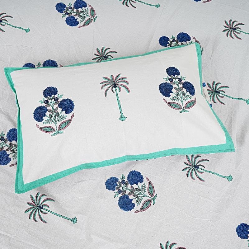 Bedsheets - Mughal Melody Bedsheet - Blue