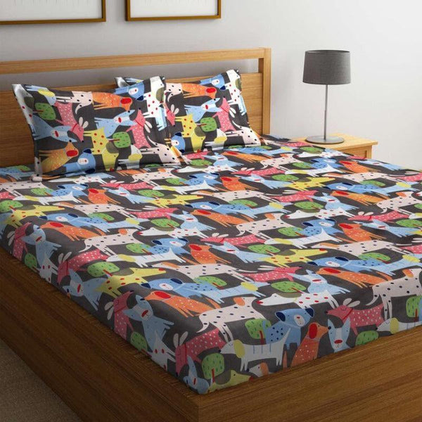 Buy Multicolor Pawline Bedsheet Bedsheets from Vaaree