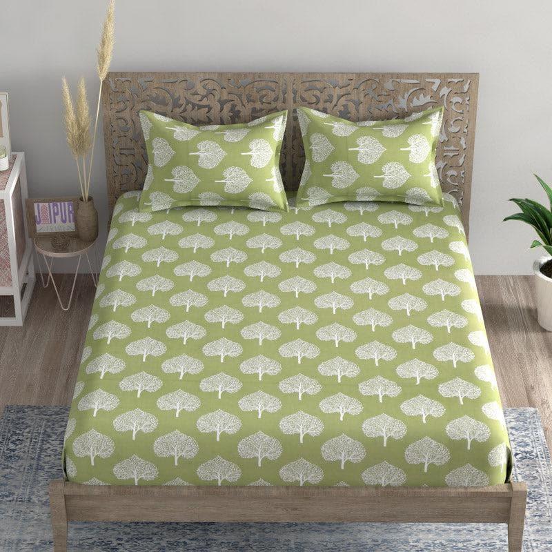 Buy Mundra Bedsheet - Green Bedsheets from Vaaree