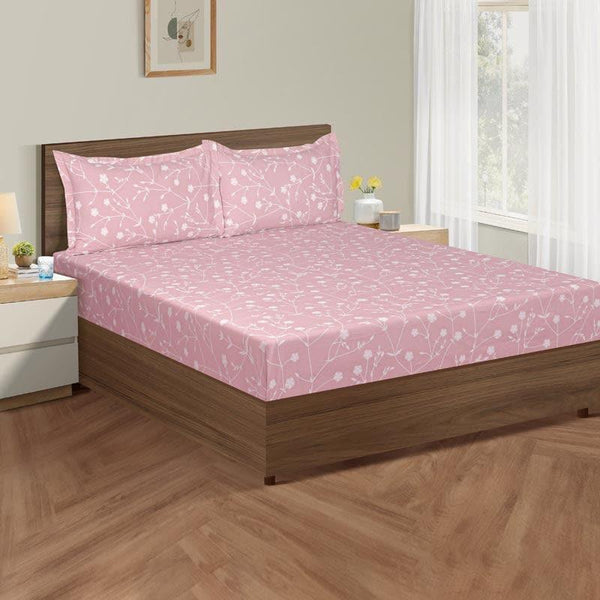 Buy Bedsheets - Myra Floral Bedsheet - Pink at Vaaree online