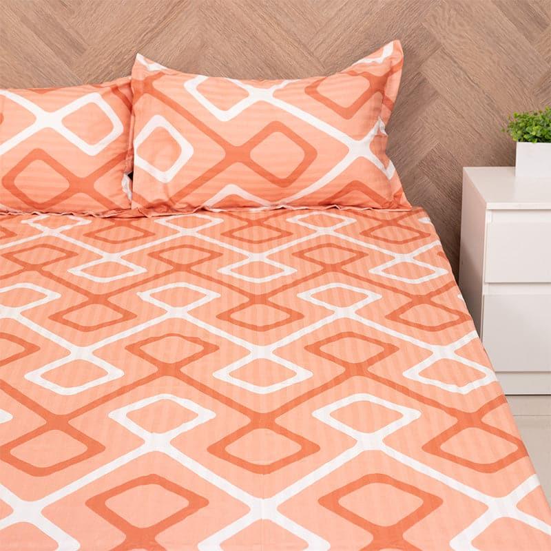 Buy Nannia Neo Bedsheet - Rust Bedsheets from Vaaree