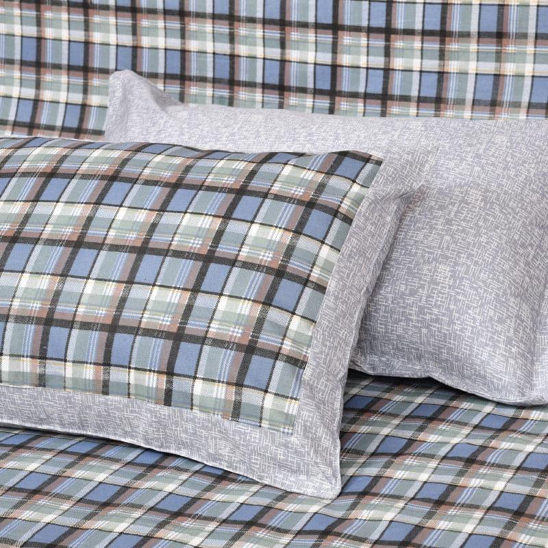 Buy Nesara Checkered Bedsheet - Grey Bedsheets from Vaaree