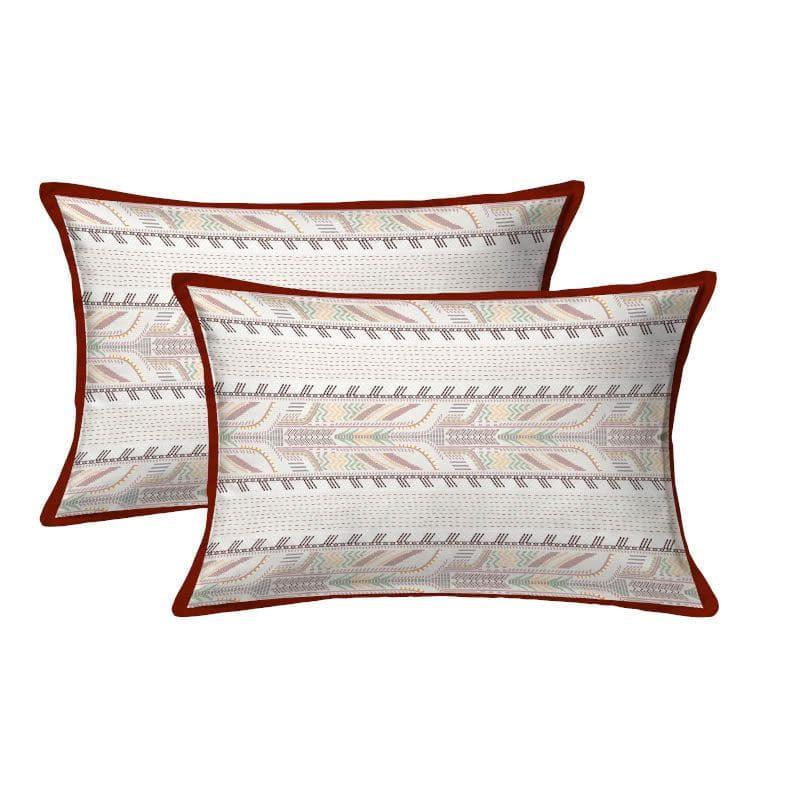 Buy Nidha Stripy Bedsheet - Red Bedsheets from Vaaree