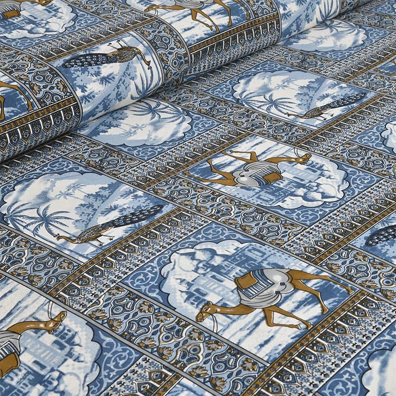 Buy Niran Royal Courtyard Bedsheet - Blue Bedsheets from Vaaree