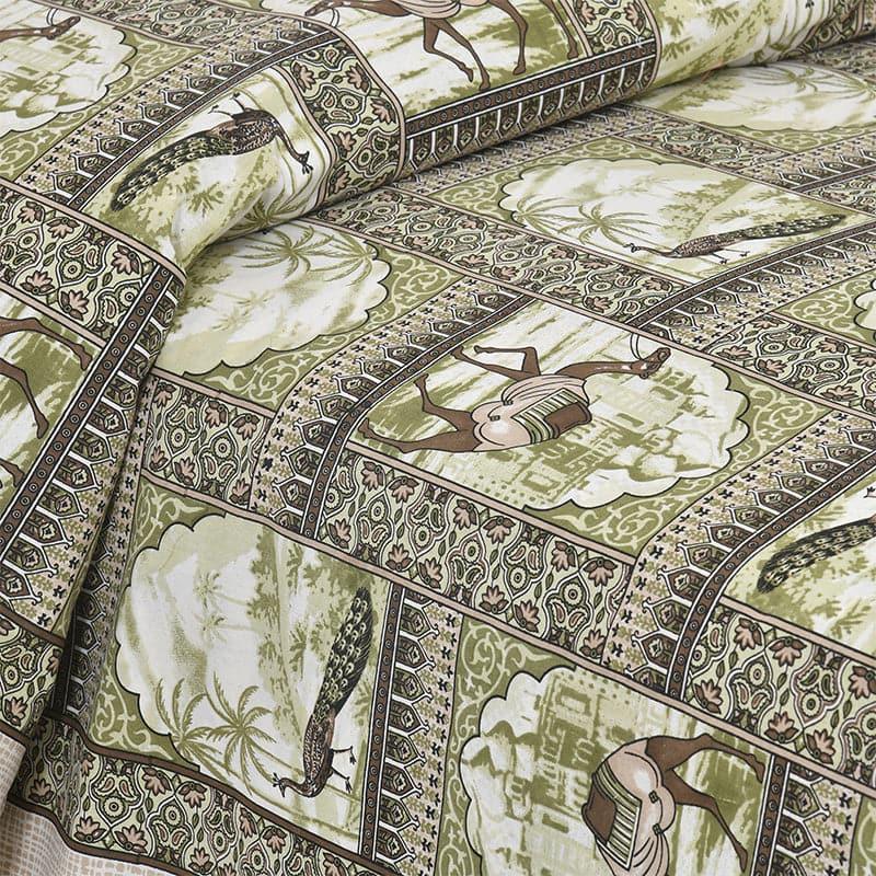 Buy Niran Royal Courtyard Bedsheet - Green Bedsheets from Vaaree