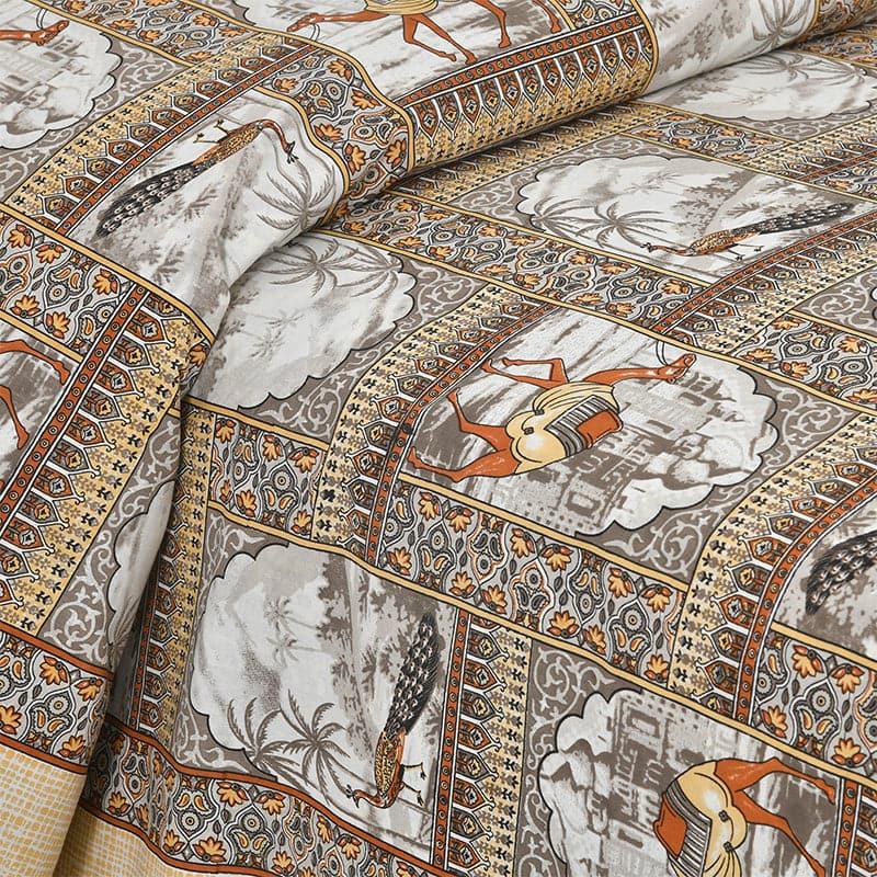 Buy Niran Royal Courtyard Bedsheet - Orange Bedsheets from Vaaree