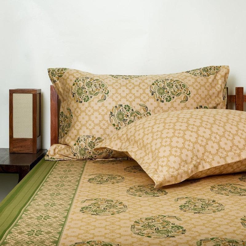 Buy Nitya Printed Bedsheet - Beige Bedsheets from Vaaree