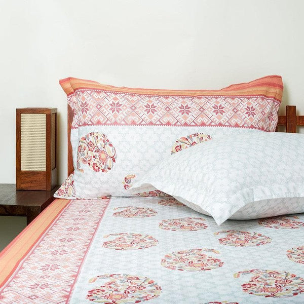 Buy Nitya Printed Bedsheet - White Bedsheets from Vaaree