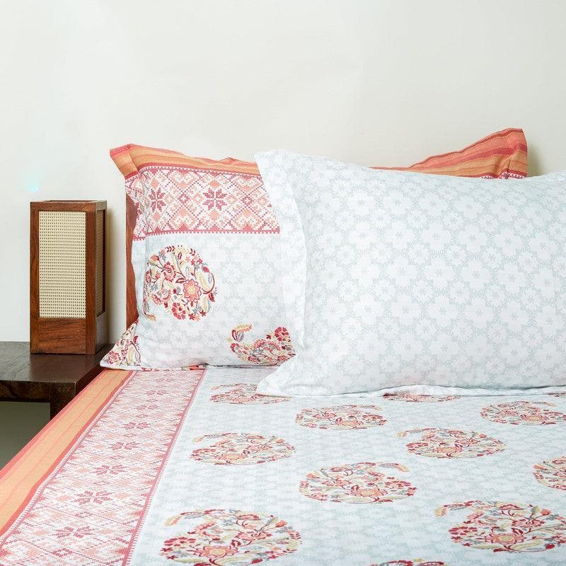 Bedsheets - Nitya Printed Bedsheet - White