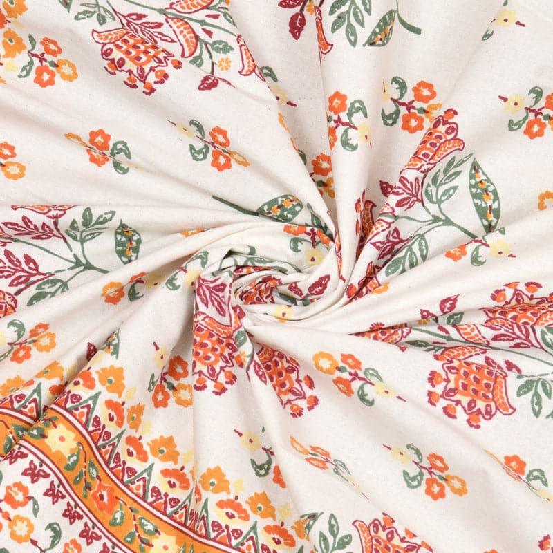 Buy Noelle Printed Bedsheet - Orange Bedsheets from Vaaree