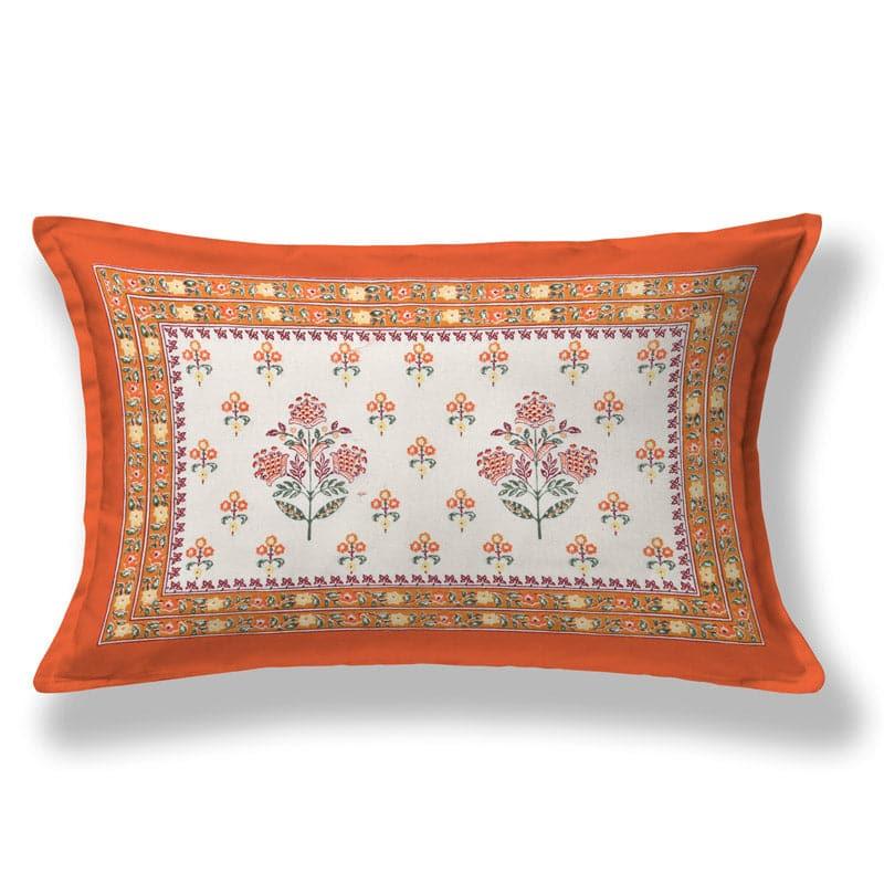 Buy Noelle Printed Bedsheet - Orange Bedsheets from Vaaree