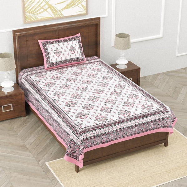 Buy Noelle Printed Bedsheet - Pink Bedsheets from Vaaree