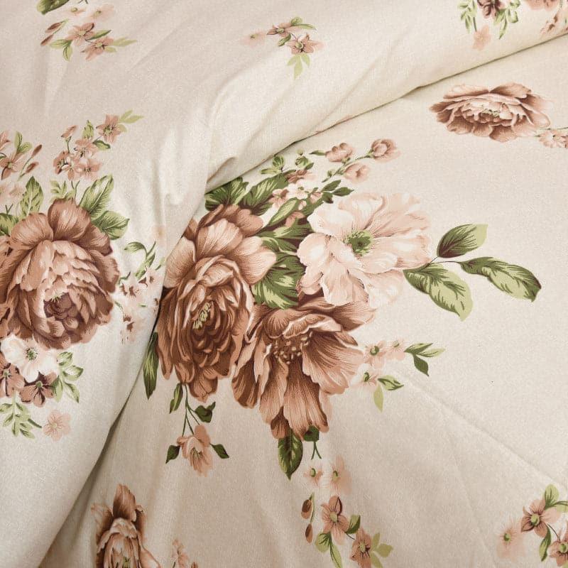 Bedsheets - Noha Floral Bedsheet - Beige