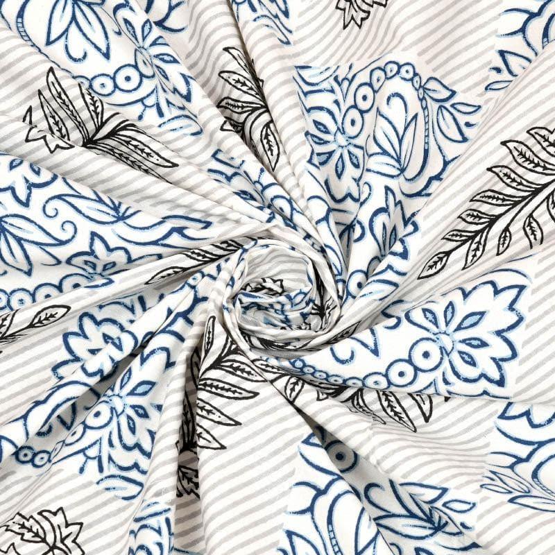 Buy Nurvi Floral Bedsheet - Blue Bedsheets from Vaaree