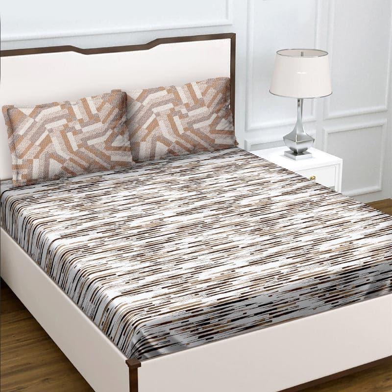 Buy Odelia Lark Bedsheet - Brown Bedsheets from Vaaree