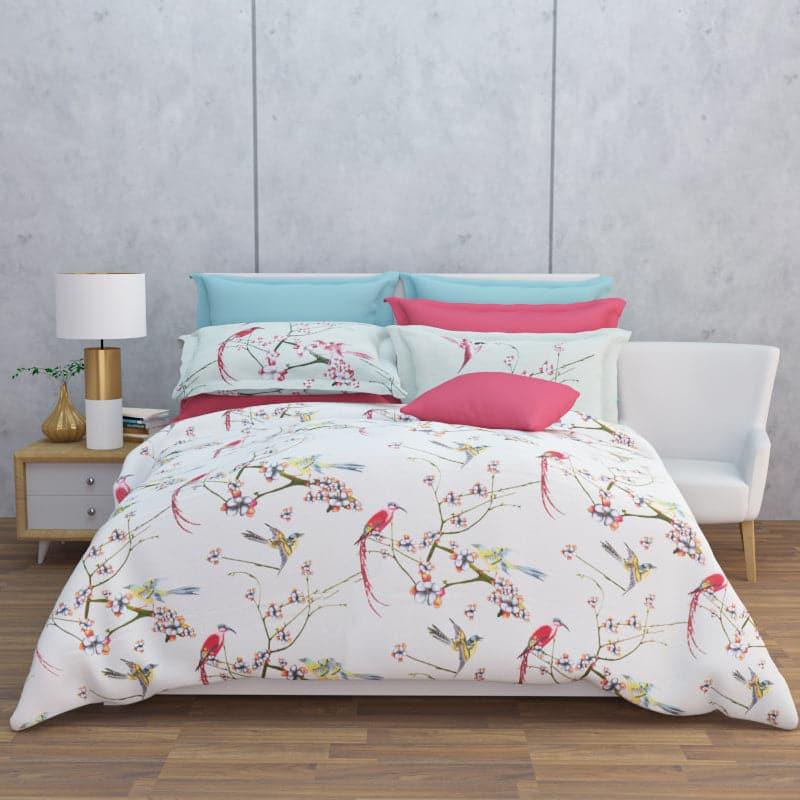 Buy Odeya Floral Bedsheet - Light Blue Bedsheets from Vaaree