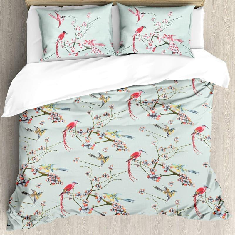 Buy Odeya Floral Bedsheet - Light Blue Bedsheets from Vaaree