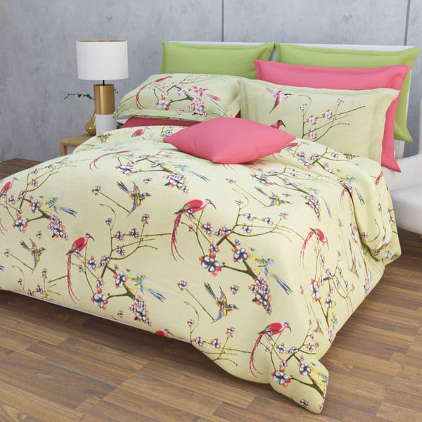 Buy Odeya Floral Bedsheet - Tea Green Bedsheets from Vaaree