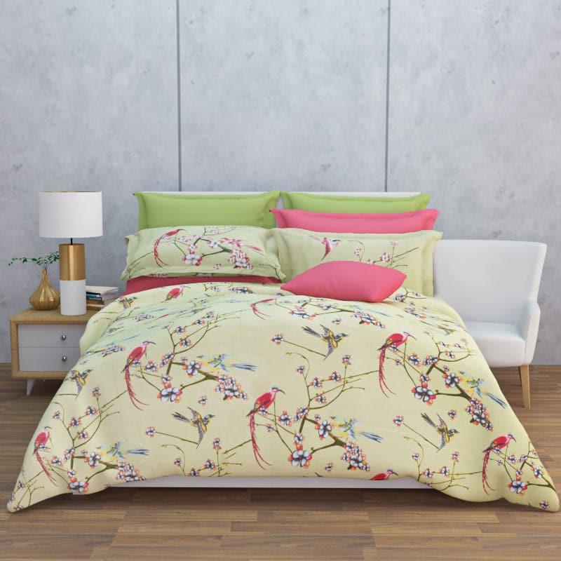 Buy Odeya Floral Bedsheet - Tea Green Bedsheets from Vaaree