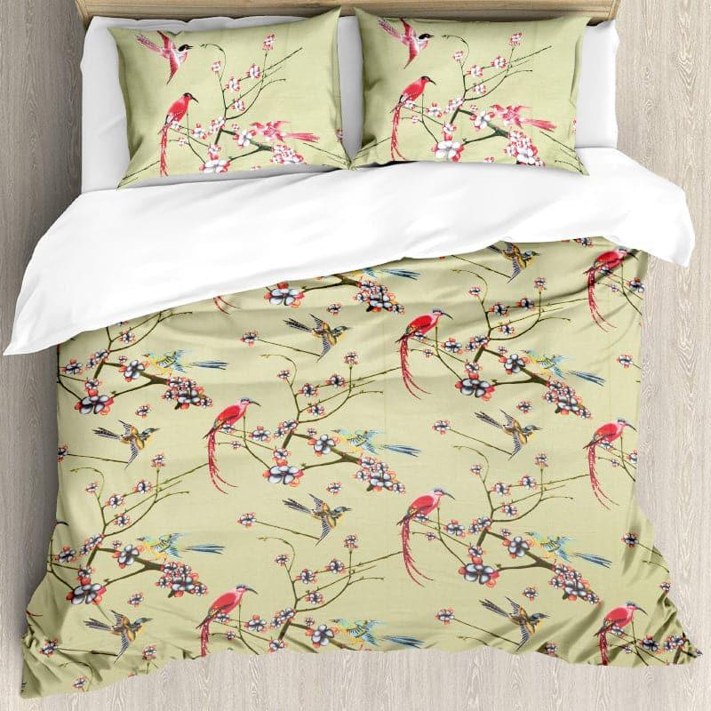 Buy Odeya Floral Bedsheet - Tea Green Bedsheets from Vaaree