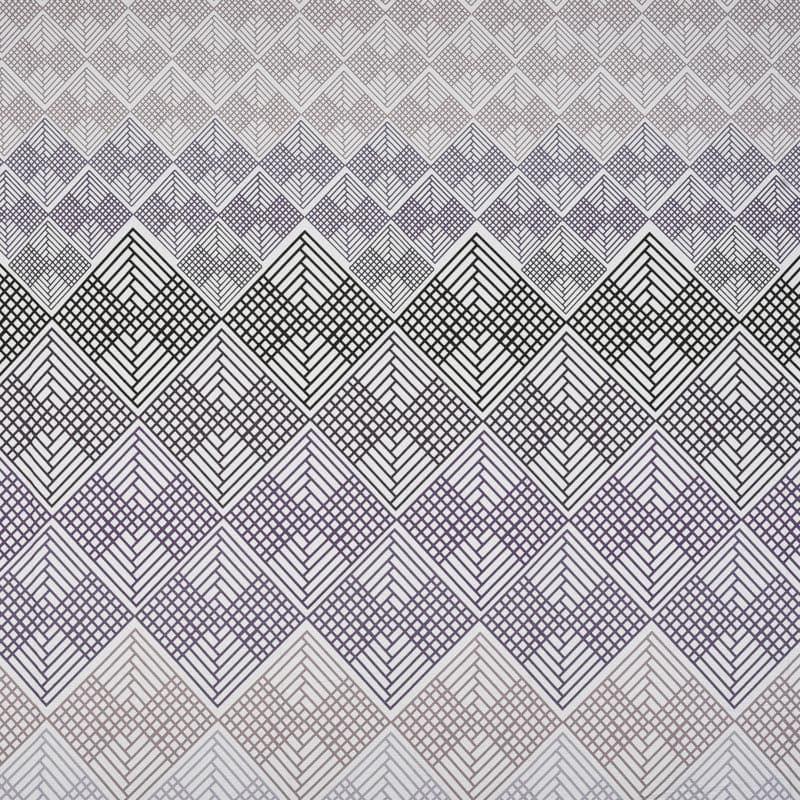 Buy Ozena Geometric Bedsheet - Grey & Lilac Bedsheets from Vaaree