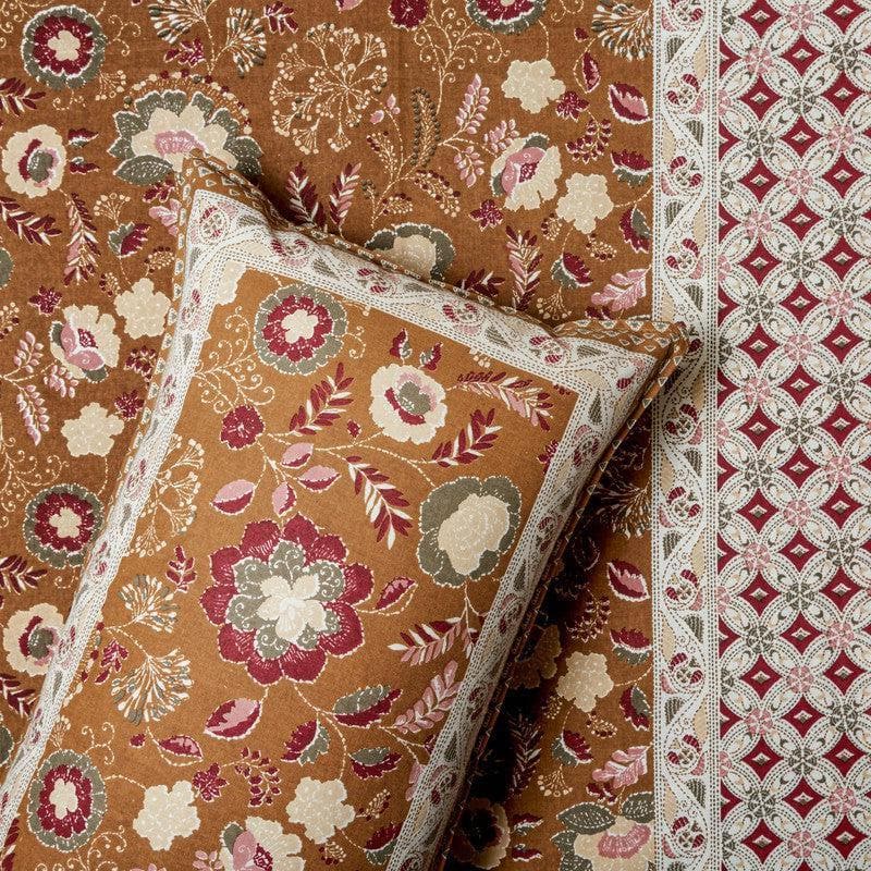 Buy Paloma Printed Bedsheet - Brown Bedsheets from Vaaree