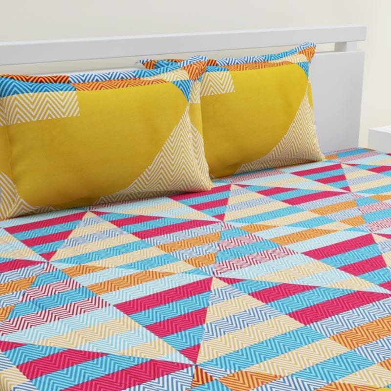 Buy Pampee Printed Bedsheet - Yellow Bedsheets from Vaaree