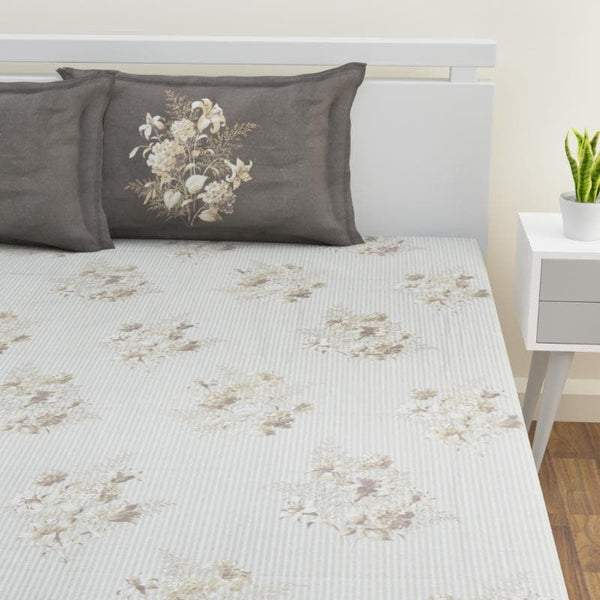 Buy Paridhi Printed Bedsheet - Grey Bedsheets from Vaaree