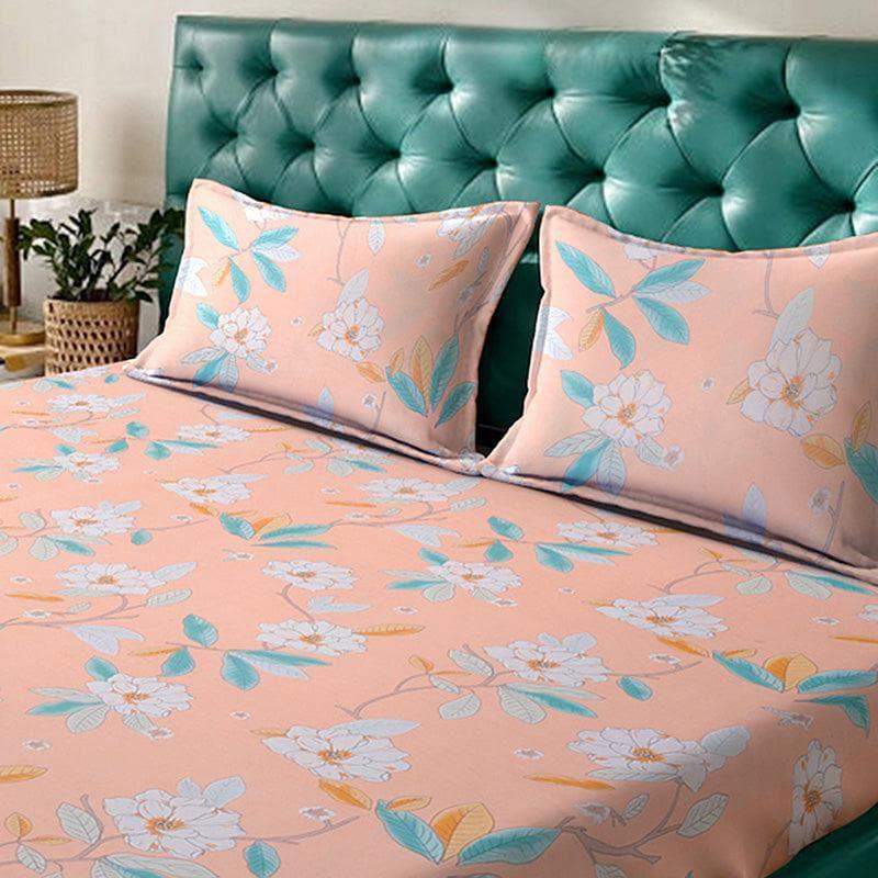 Buy Peach Chanterelle Bedsheet Bedsheets from Vaaree