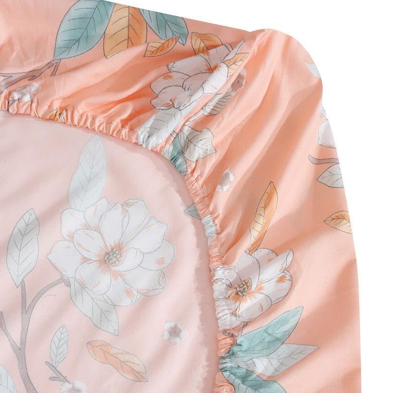 Buy Peach Chanterelle Bedsheet Bedsheets from Vaaree