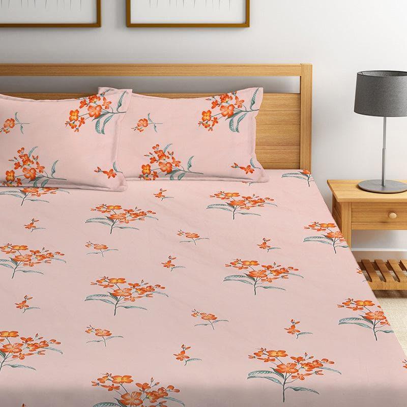 Buy Peach Kaia Bedsheet Bedsheets from Vaaree