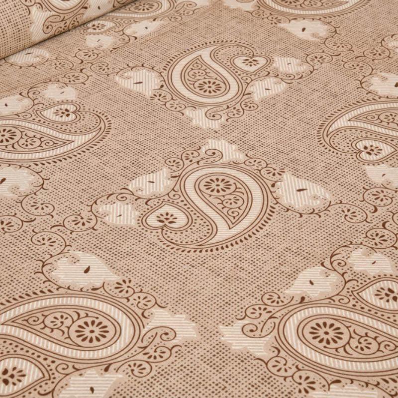 Bedsheets - Petals & Paisleys Bedsheet - Brown