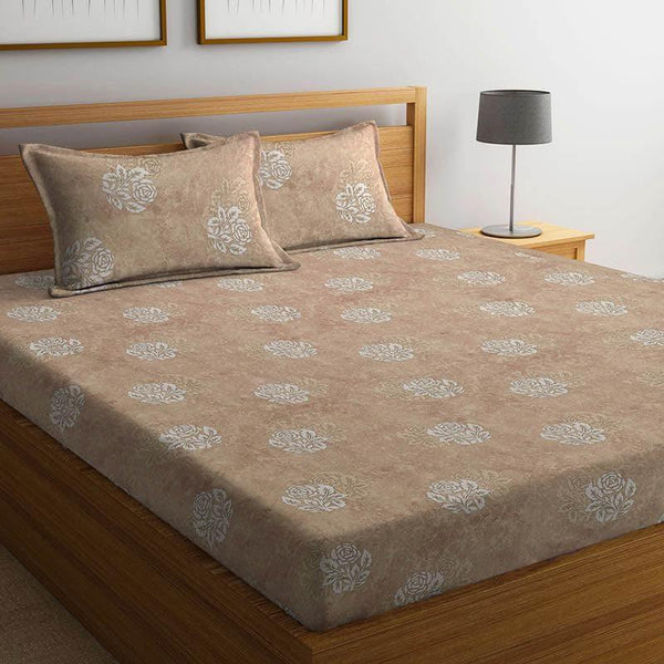 Buy Plum Plume Bedsheet - Brown Bedsheets from Vaaree