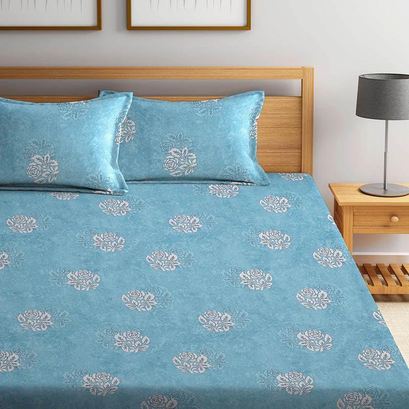 Bedsheets - Plum Plume Bedsheet - Turquoise