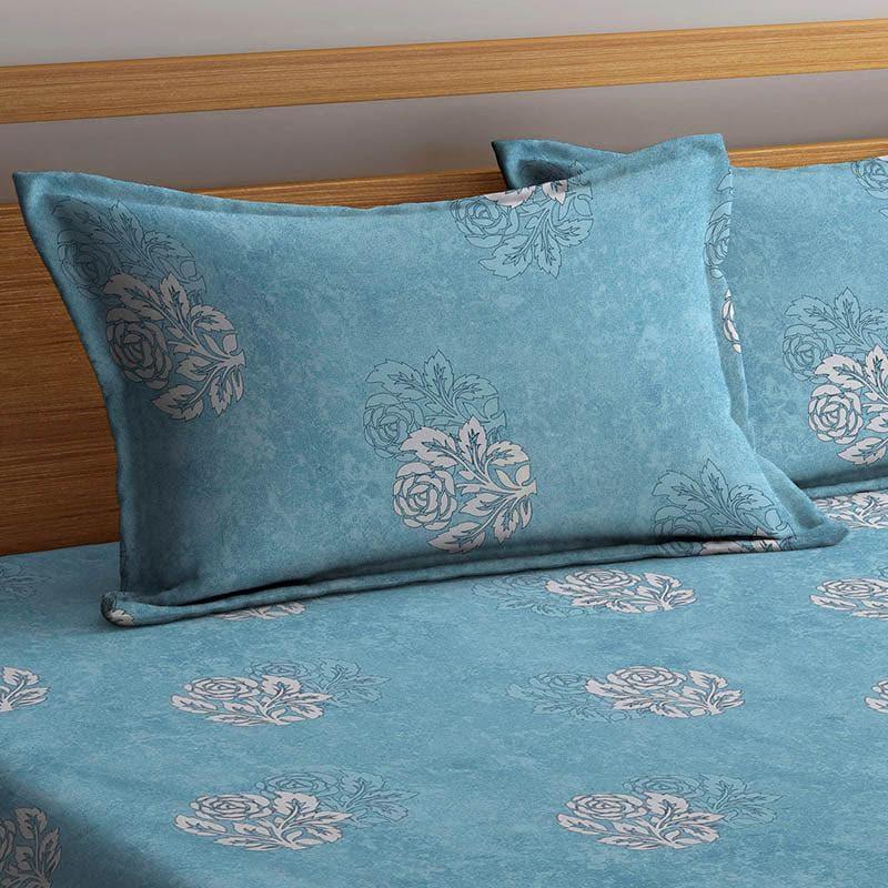 Bedsheets - Plum Plume Bedsheet - Turquoise