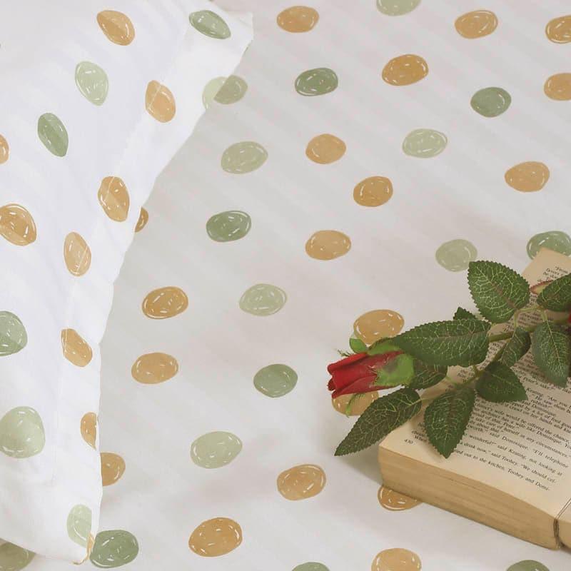 Buy Polka Plot Bedsheet - Lime Green Bedsheets from Vaaree