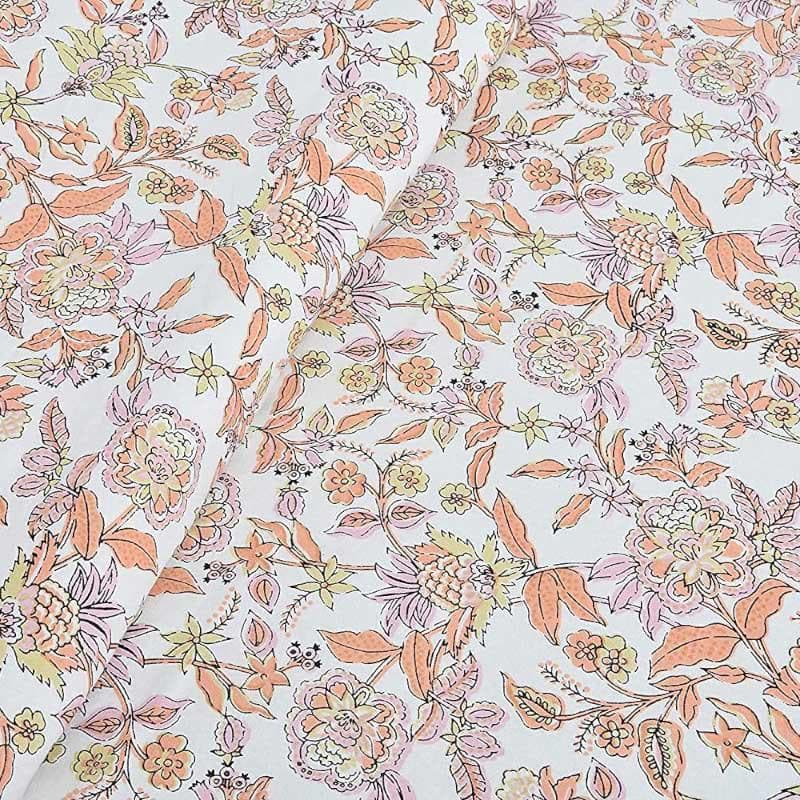 Bedsheets - Posy Party Bedsheet - Orange