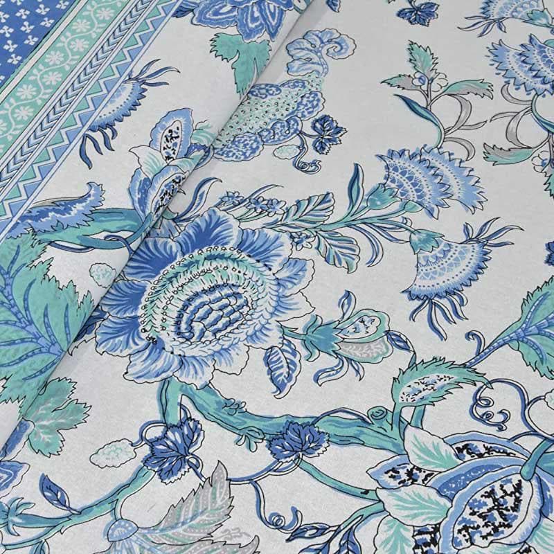 Buy Posy Revelry Bedsheet - Blue Bedsheets from Vaaree