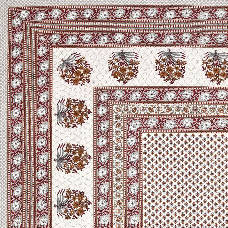 Buy Prerna Ethnic Printed Bedsheet - Brown Bedsheets from Vaaree