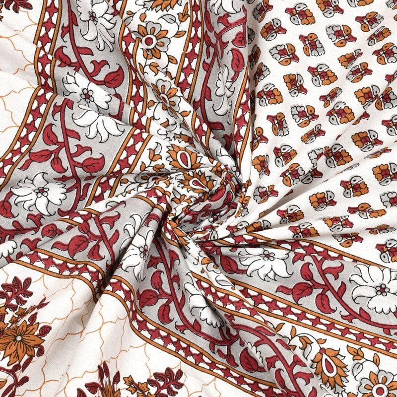 Buy Prerna Ethnic Printed Bedsheet - Brown Bedsheets from Vaaree