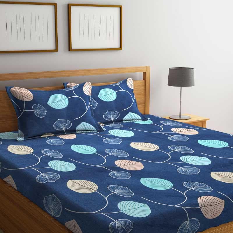 Buy Presso Leaf Printed Bedsheet Bedsheets from Vaaree