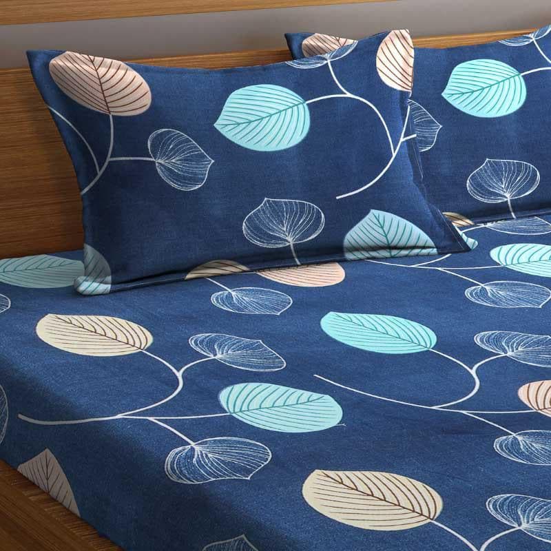 Buy Presso Leaf Printed Bedsheet Bedsheets from Vaaree